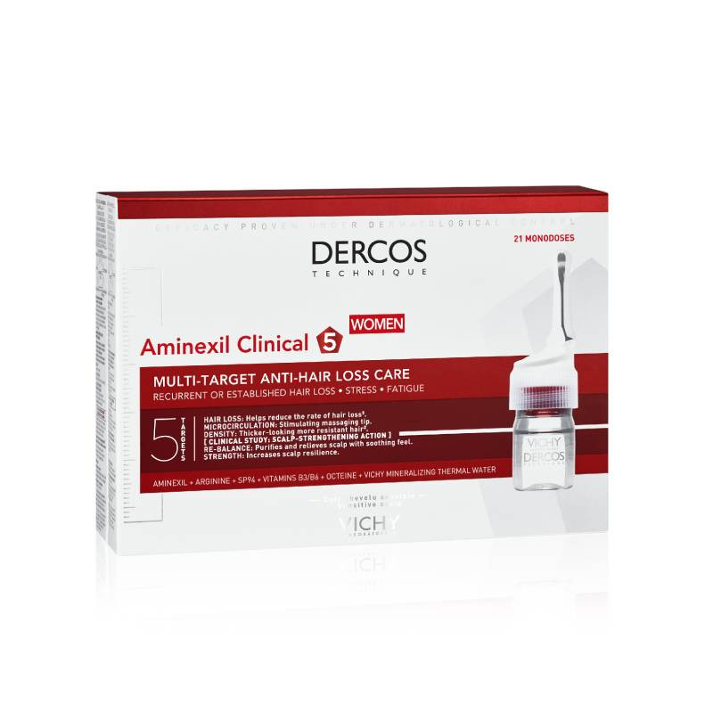 Vichy Dercos Aminexil Clinical 5 Mulher, 21 Ampolas